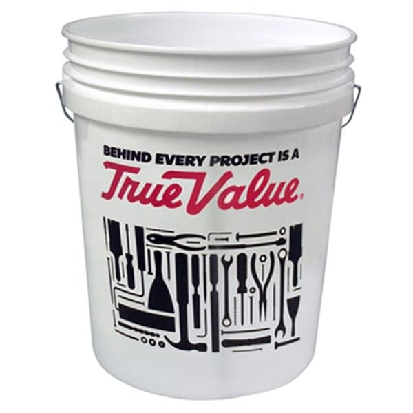 Leaktite 834754 5 gal True Value Plastic Pail; White